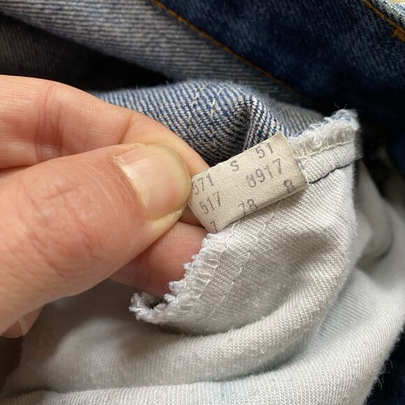 Vintage 70s Levi’s 517 0917 32x29 Blue Jeans Bootcut Flare 1978 Talon Orange Tab - Picture 8 of 13